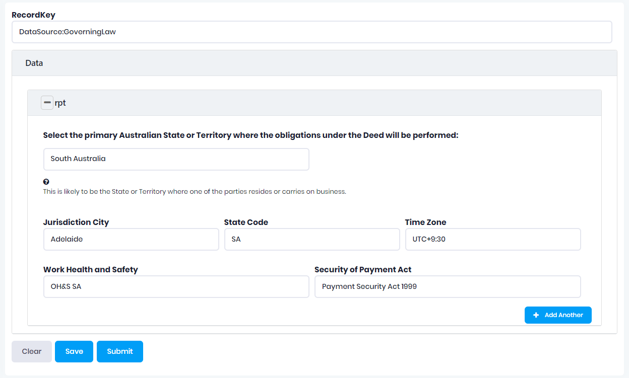 DataSource form