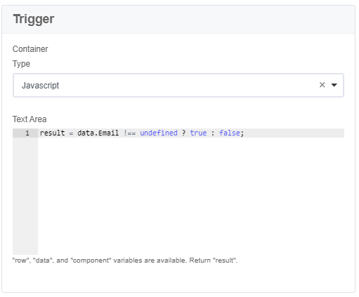 JavaScript trigger
